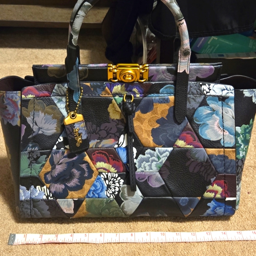 Coach Kaffe Fasset Floral Patchwork Tote Bag